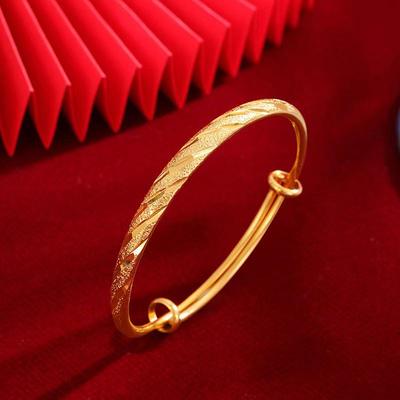 Bracciale da donna di alta qualità in oro con sabbia stellata - Oro imitazione con elementi in argento 925