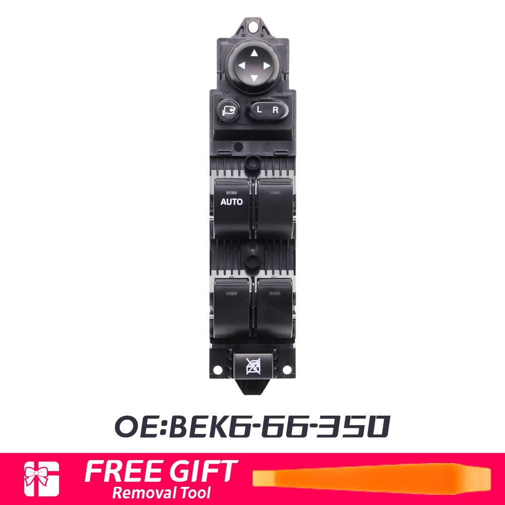 BEK6-66-350 para Mazda 3 2011 2012 2013 2014 2015 Lado do Motorista Esquerdo Dianteiro Interruptor Elétrico Mestre de Controle de Vidro Elétrico BEK6 66 350