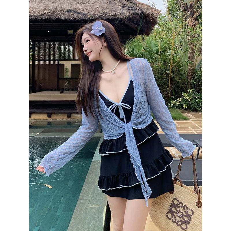 2025 Damen Übergröße Einteiler Rock Badeanzug - Stilvoller Frühjahrs-Überwurf für kurvige Figuren