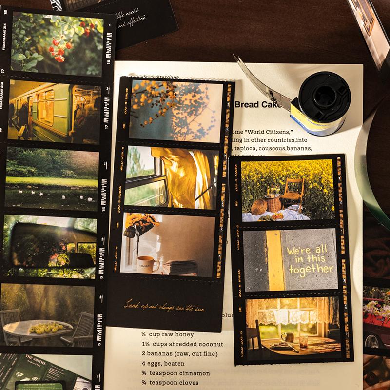 Long Strip Movie Film Theme Sticker Landscape Stickers Hand Account Collage For Photo Frame Calendar Boxes Scrapbook Decoration