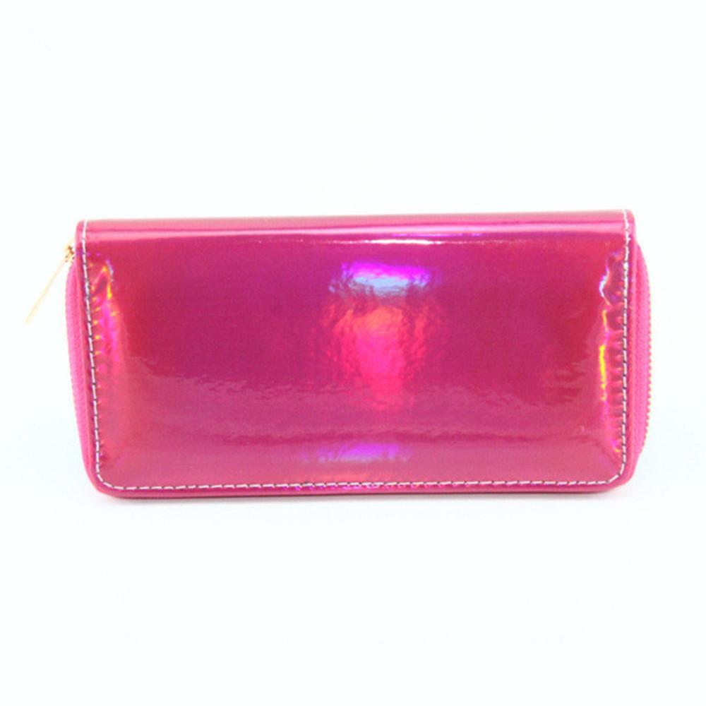 eTya Модный женский лазерный длинный кошелек из искусственной кожи — фото 3