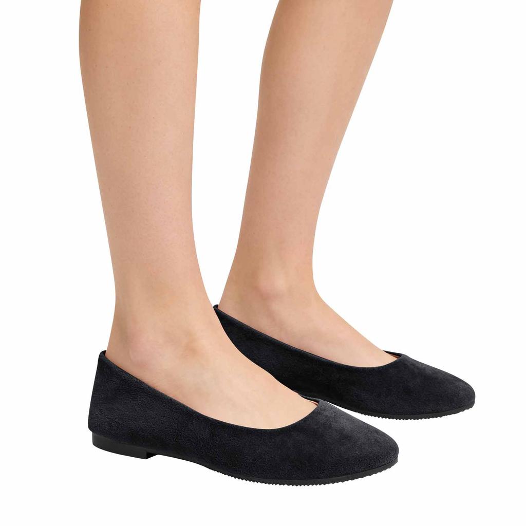 Women's Pointed Toe Flat Shoes Slip On Ballet Style Low Heel Casual Comfortable Soft Material Footwear