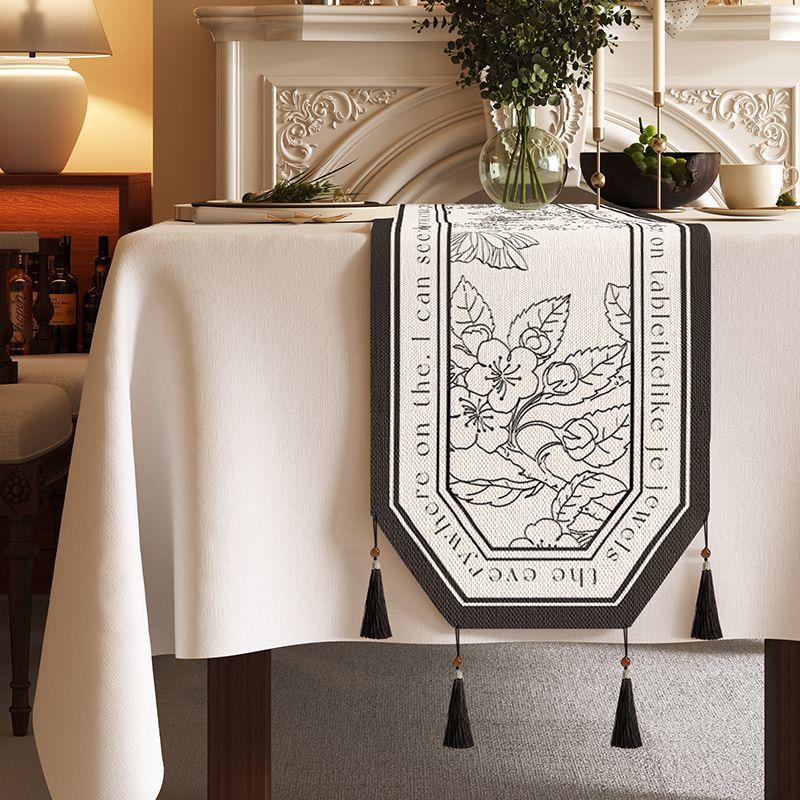 Table Flag Dining Table Cloth Linen Fabric Long Strip Tea Mat Waterproof and Washable Tea Table Cloth