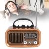 Retro Radio with   Spker Memory Card USB Playback Solar Battery Powered Rechargble Portable AM FM Radio for Outdoor Camping