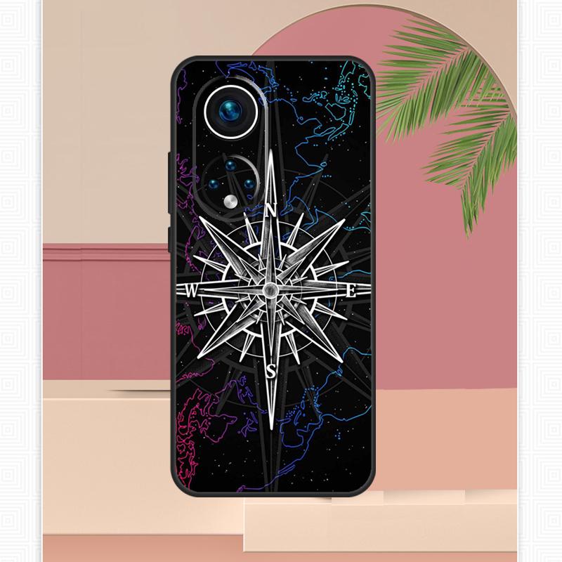 World Map Compass Nautical Case For Honor Magic 5 6 7 8 Pro Honor X9c X9b X9a X8b X8a X8c 50 70 90 400 200 Lite Cover