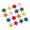 100 Stück DIY Blumenförmiger Holzknopf mit 2 Löchern Flache Rückseite Kleidungsknopf Holz Bunt Nähknopf Kleidung Nähen