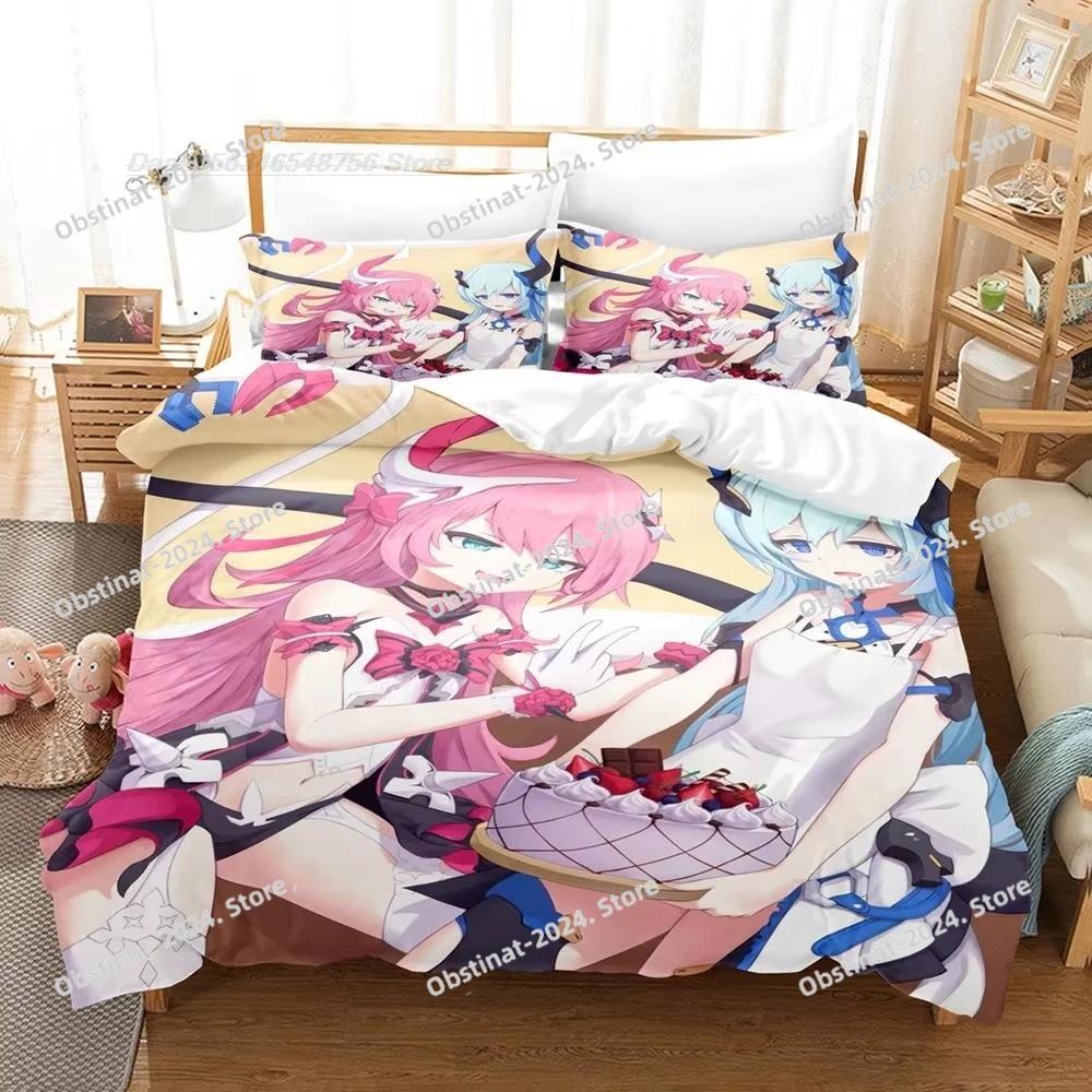 Honkai Impact 3rd Bedding Set Printed Duvet Cover Sheet Pillowcase Soft Quilt Cover Full Queen King Size 3D Print Kawaii Anime