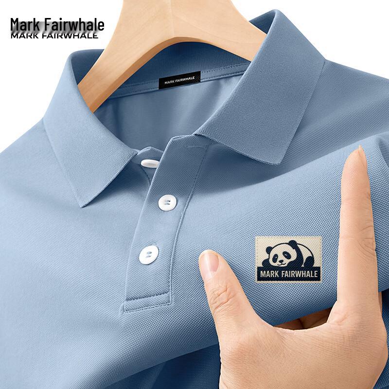 Mark Fairwhale Men s Chinese Style Antibacterial Cooling Panda Polo Shirt L