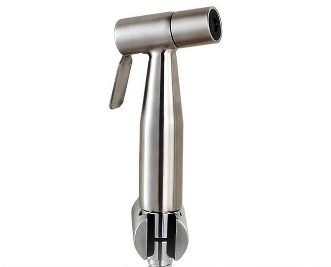 Modern Style Portable Handheld Toilet Bidet Sprayer Stainless Steel for Home or Hotel Bathroom Cleaning