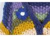 Women's Handmade Rainbow Stripe Floral Sweater Cardigan - Autumn/Winter European & American Style