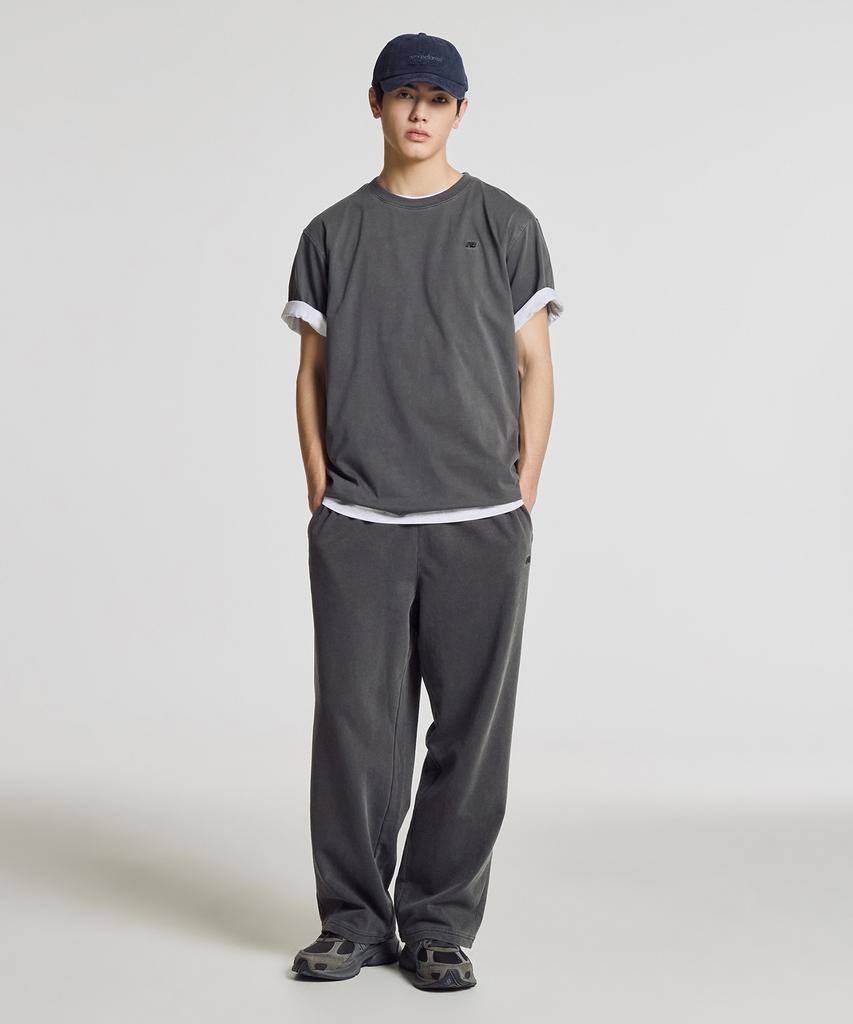 Nyuballanseu Nbneg31203 / Uni Essential Small Logo Short Sleeve T-Shirt (Charcoal)