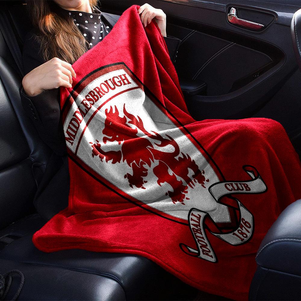 Red Lion Football Club Flannel Blanket, Soft Polyester, Modern Design, All-Season for Camping, Travel, Gifts for Holidays or Birthdays