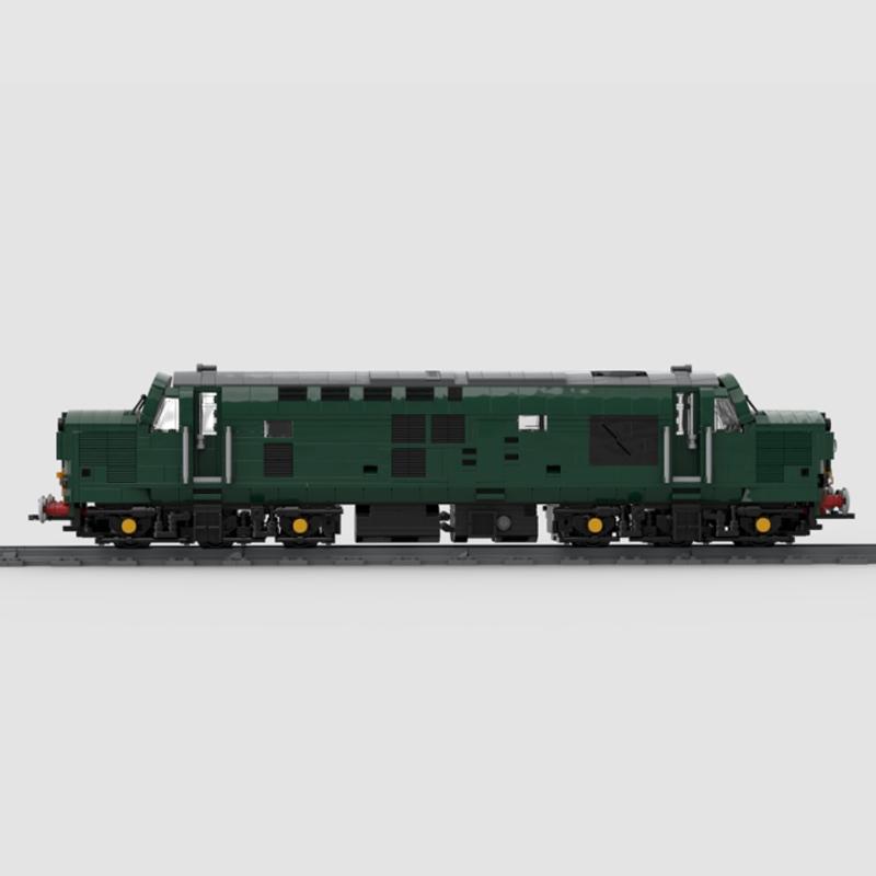 City Car Model MOC Building Bricks British Rail Class 37 Locomotive Modular Technology Children Holiday Gifts Assemble Toys Suit