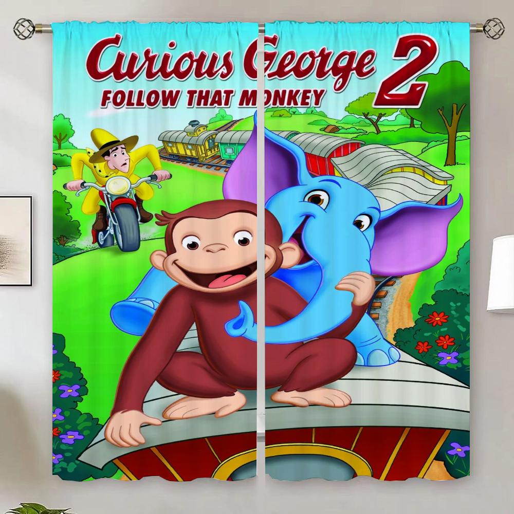 Curious George Window Blinds Blind Shade Curtain for Quarto Curtains for Kitchen Tulle In Kitchen Blackout Curtain 100% Shades