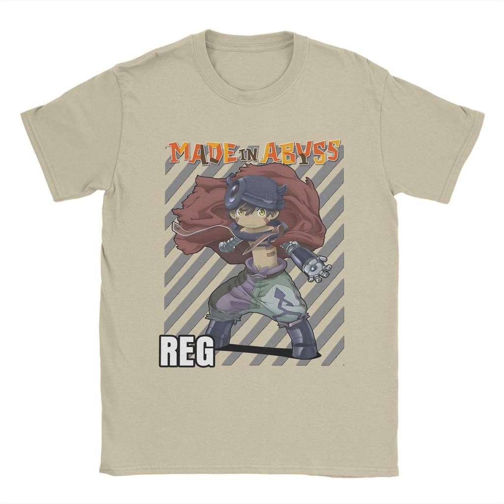 Reg Made In Abyss Tričko Léto Y2K Vtipná Trička 100% Bavlna Trendy Cool Tričko Pro Dospělé Krátký Rukáv Ležérní Oblečení