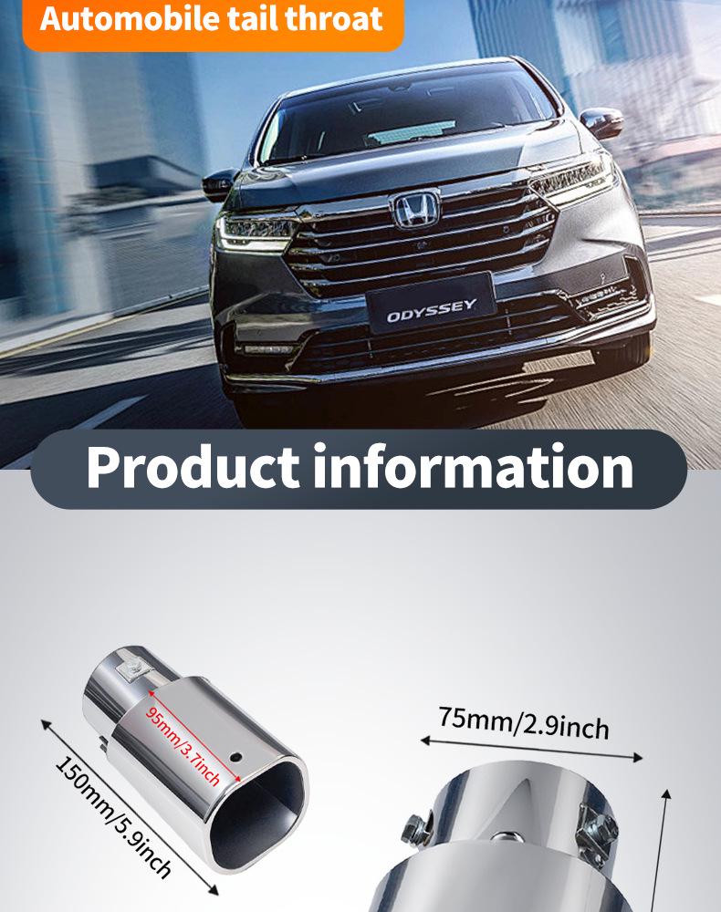 Stainless Steel Tailpipe Cover for 6.8CM-7.3CM Exhausts