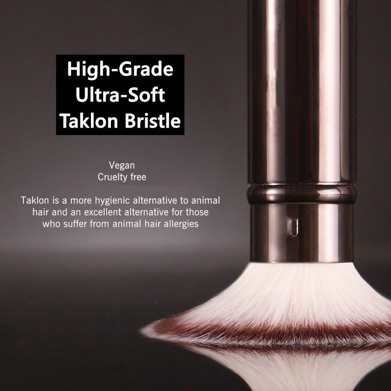 Einziehbarer doppelseitiger Teint-Make-up-Pinsel Tragbarer Puder-Rouge-Foundation-Concealer-Kosmetikpinsel Werkzeuge