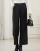Ladyangel Gaucho Cropped Straight Leg Trousers with Elastic Loose Warm and Perfect for and Office Autumn and Winter Women's Wide-Leg Pants, Length,