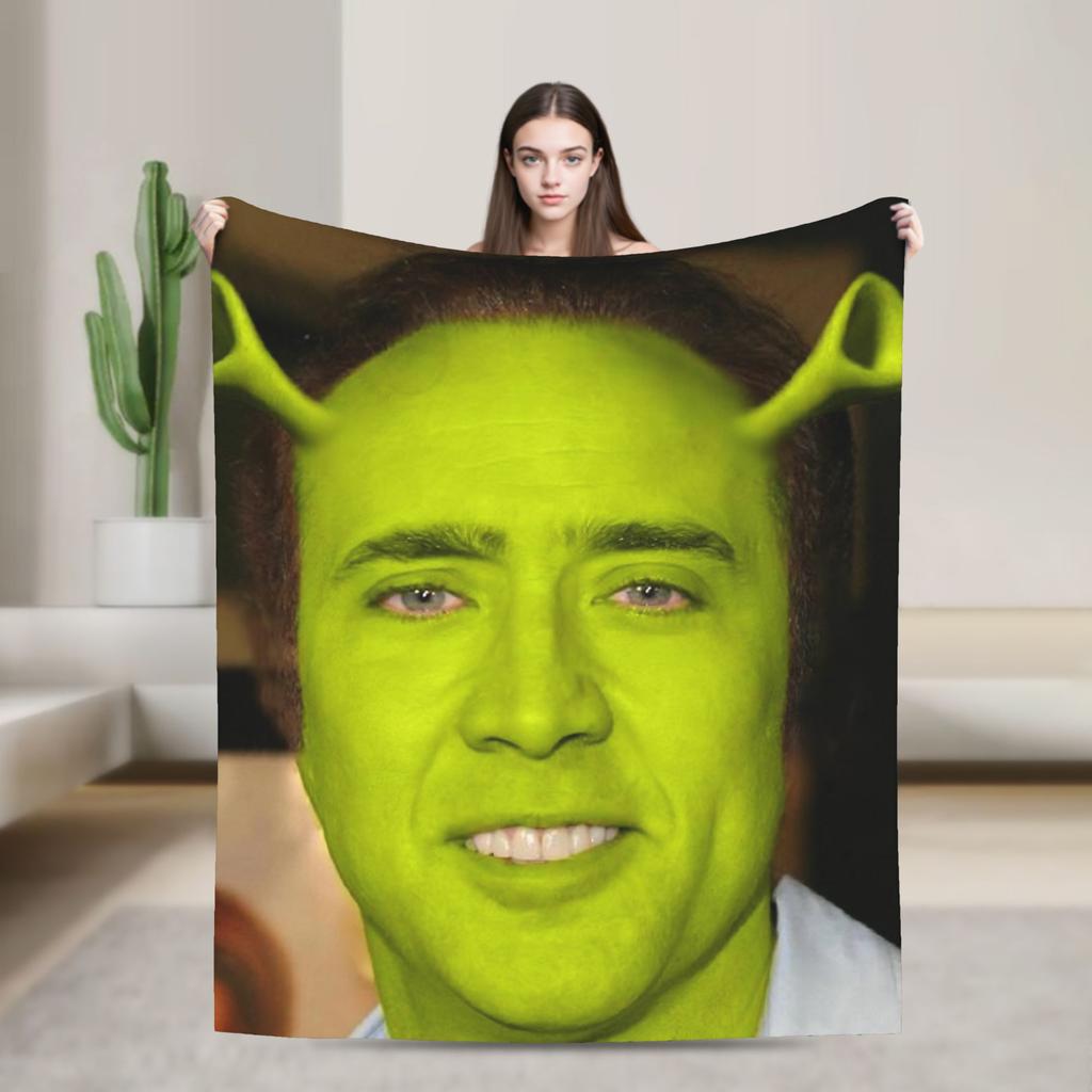 Pun Mein Swampf S-shreks Blanket  Super Warm Novelty Plush Throw Blanket For Outdoor Travel Office Flannel Bedspread Bed Cover