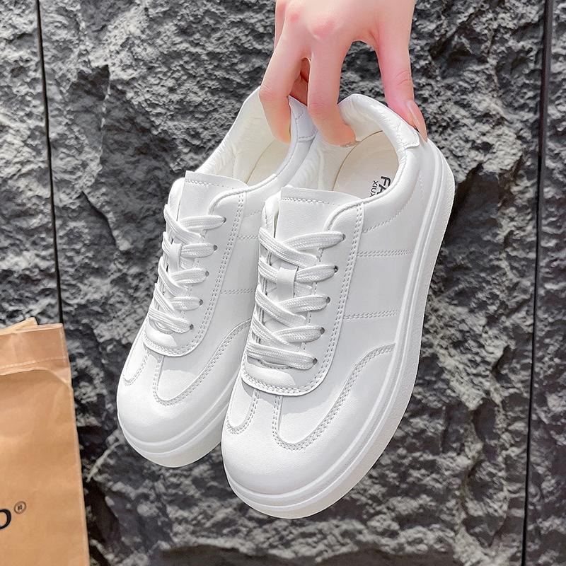 

Повседневная модная маленькая белая обувь женская 2025 новая женская обувь спортивная универсальная ins тренд четыре сезона одинарная обувь корейская версия кеды 41 бежевый