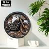 Vintage Motorcycle Metal Sign Art Decor with Chain Gears Home Bar Wall Decor