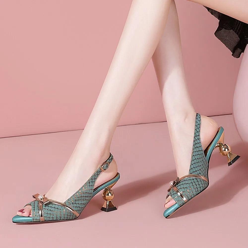 Women Cool Comfort Spring High Quality Peep Toe High Heel Sandals Lady Casual Summer Buckle Strap High Heel Shoes Zapatos Ga690
