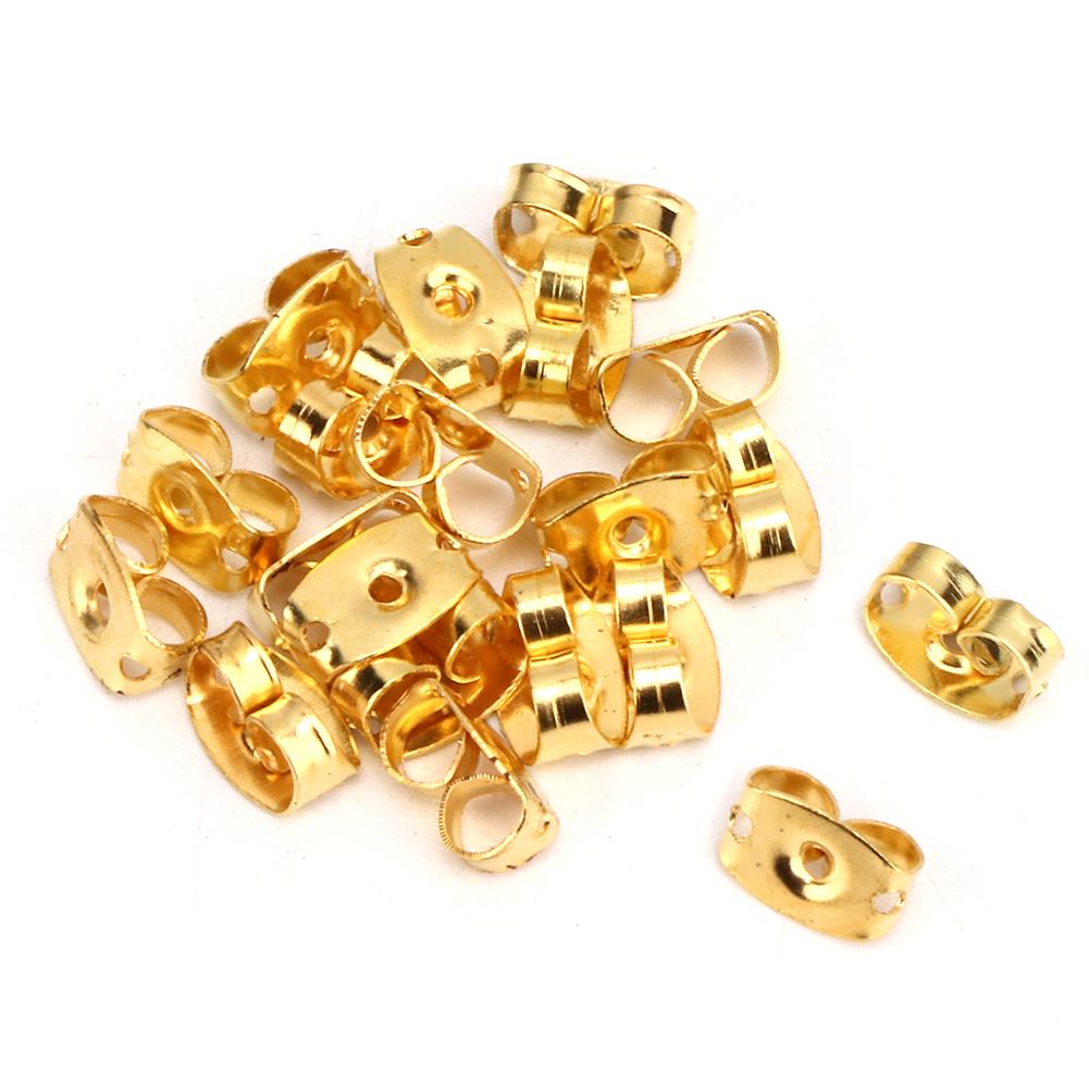 160pcs Metal Gold Earring Backs Scrolls Non Slip Earnuts for DIY Jewelry Findings