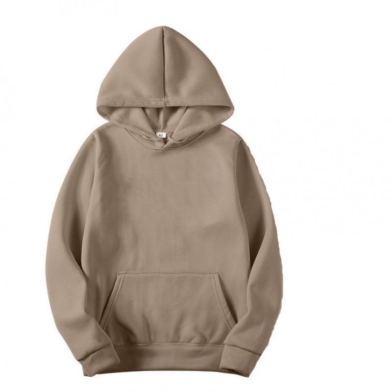 European Unisex Fleece Hoodies: Solid Color, Autumn/Winter, Multiple Colors Available