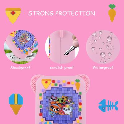 Silicone Protective Skin Sleeve with Lanyard Protective Storage Holder Anti Drop 3D Food Print for Bitzee Virtual Electronic Pet