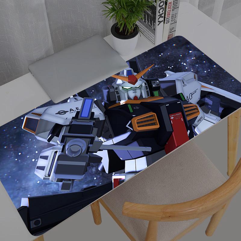 Large Mouse Pad Mobile Suit Gundam Carpet Laptop Pc Gamer Keyboard Mat XXL Mousepad Edge White Tassel Rubber Table Mat