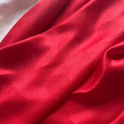 17 Ohm Silk Fabric Traditional Chinese Jacquard Silk Cotton Charmeuse Crepe Tissu Fabric for Sewing Cheongsam Cloth Width 114cm