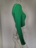 Outono inverno ribber malha t camisas femininas verde primavera corte branco básico manga longa colheita topos casuais
