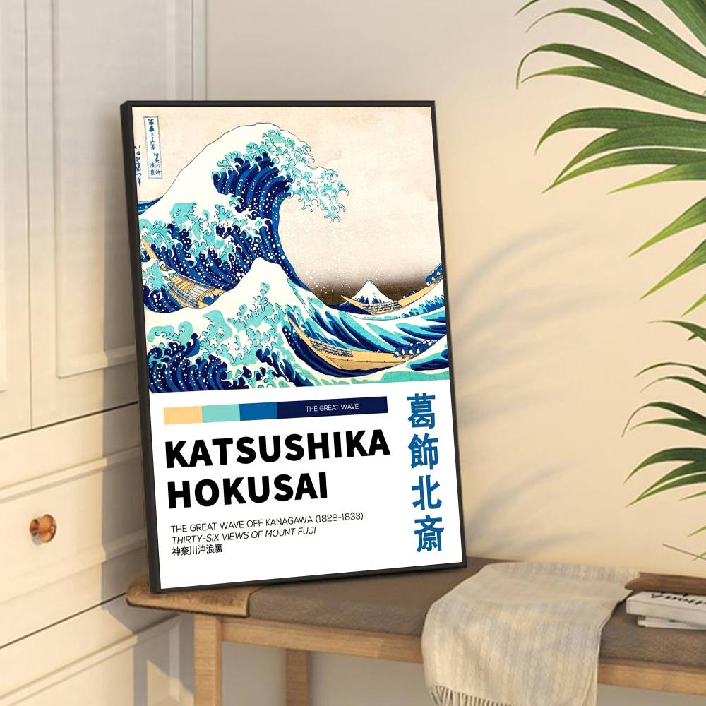 Hokusai Ohara Koson Japanese Art Whitepaper Poster Waterproof Paper Sticker Coffee House Bar Aesthetic Art Wall Painting