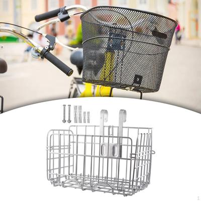 Metal Bike Front Basket with Easy Mounting