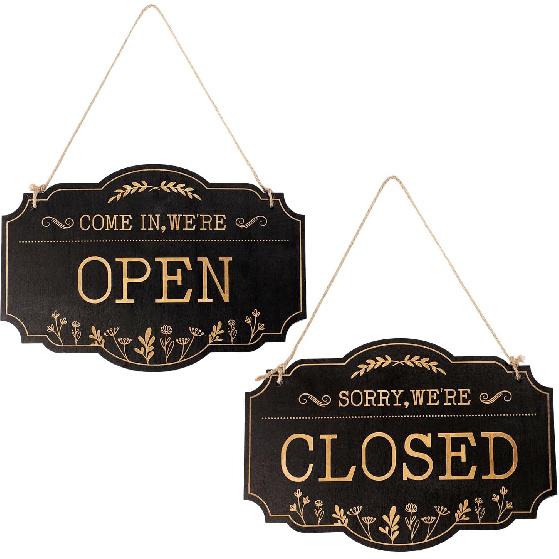 Вывеска «Открыто/Закрыто», 11,81x7,87 дюйма, Вывески «Открыто/Закрыто» для бизнеса, Двусторонняя, Заходите, Мы открыты, Извините, мы закрыты, Вывески для окна магазина