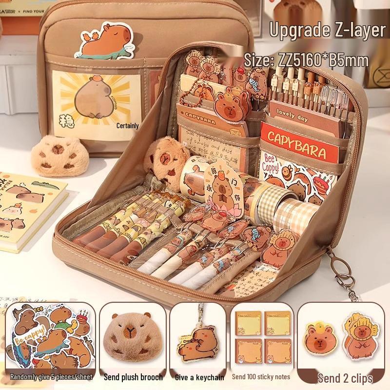 Capybara Large Capacity Pencil Case for Girls and Boys In Primary and Junior High School