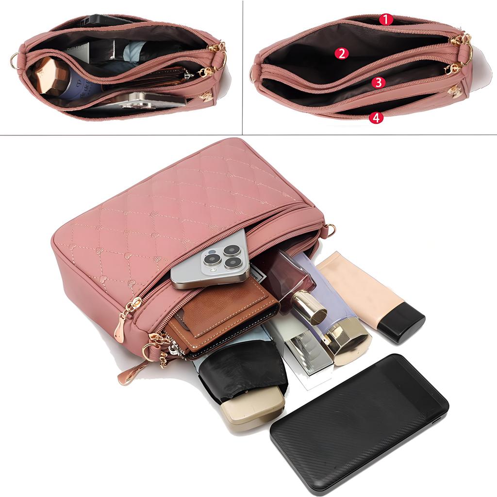 Damen gesteppte Umhängetasche mit großem Fassungsvermögen - Vielseitige Sommer-Schultertasche KTB