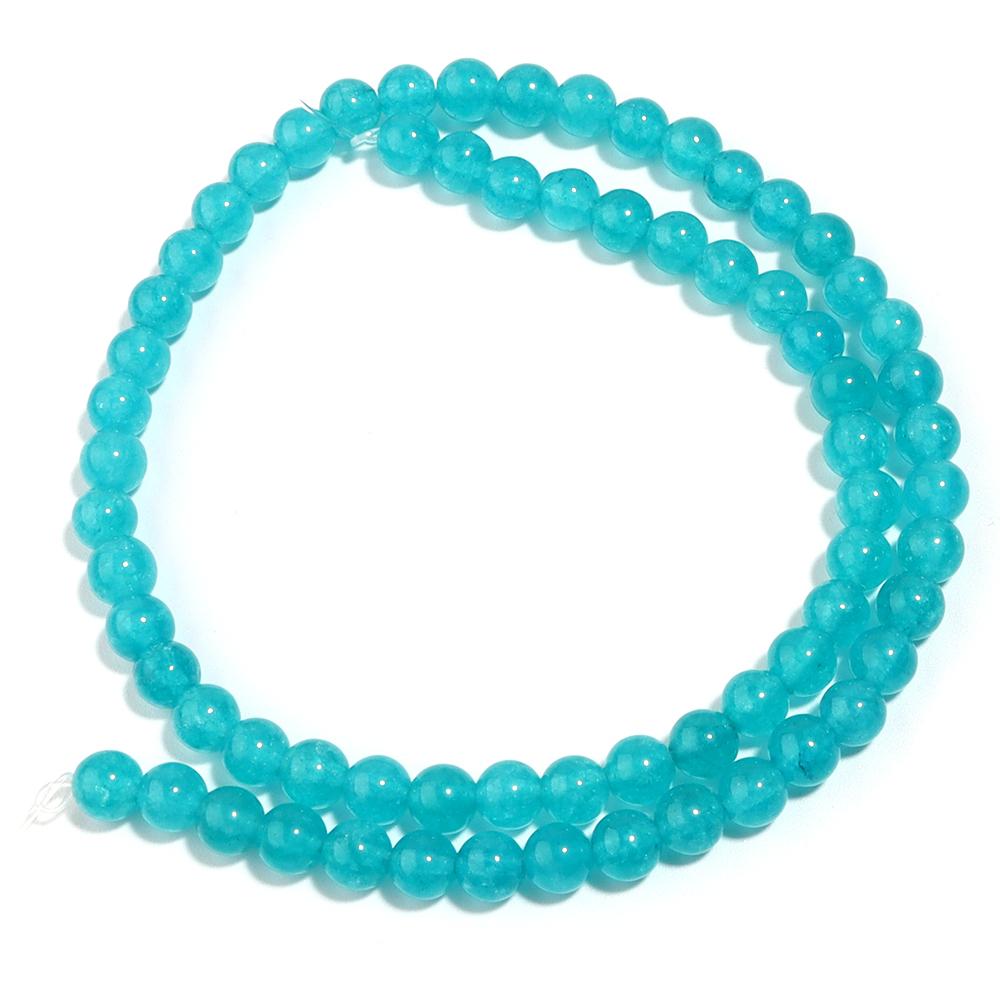4 6 8 10 12mm Natural Stone Water Blue Chalcedony Beads Round Loose Beads For Jewelry Making DIY Necklace Bracelet Accessories