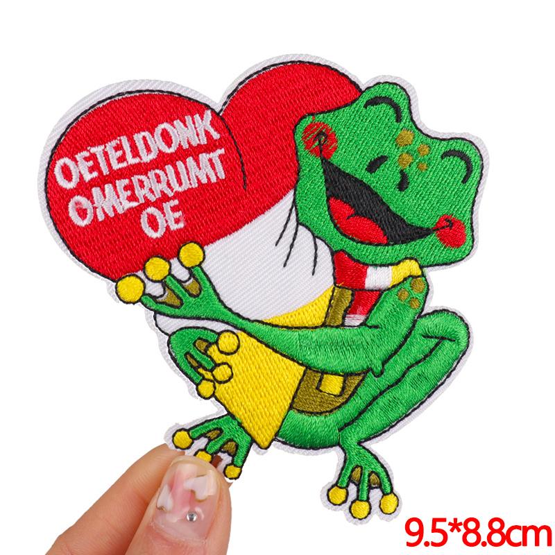 DIY-Aufnäher Niederlande Oeteldonk-Emblem Gestickte Aufnäher für Kleidung Niederländischer Karnevals-Aufnäher Aufbügel-Aufnäher für Kleidung