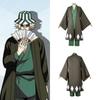 Urahara Kisuke Cosplay Costume Grey And Green Polyester Outfit For Anime Fans