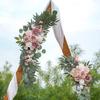 Hochzeitsstuhl-Rücken-Künstliche Blumen-Arrangement für Hochzeitsfeier Hochzeitszeremonie Verlobungsdeko