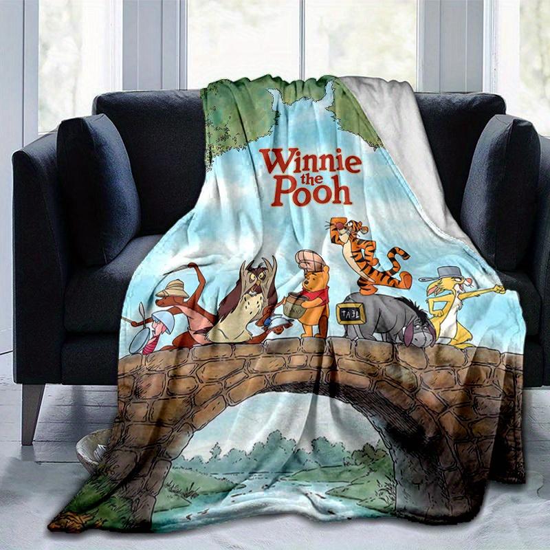 1pc, Winnie the Pooh Home Decor Gift Soft Flannel Blanket for Bedroom, Living Room, Travel, Camping, Car