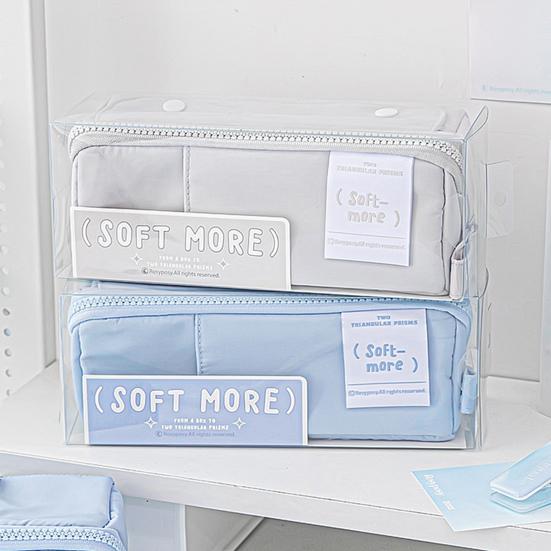 Pouzdro na tužky Velkokapacitní oboustranné pouzdro na tužku ve tvaru tofu Multifunkční úložiště pro psací potřeby a kosmetiku