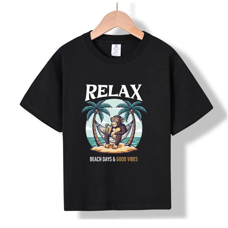 MC-41 MINISO 2026 Summer New Printed Cotton Round Neck T-shirt for Children Aged 1-16, Boys and Girls 100