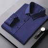 Plus Size Loose Long Sleeve Non Iron Business Formal Shirt For Men
