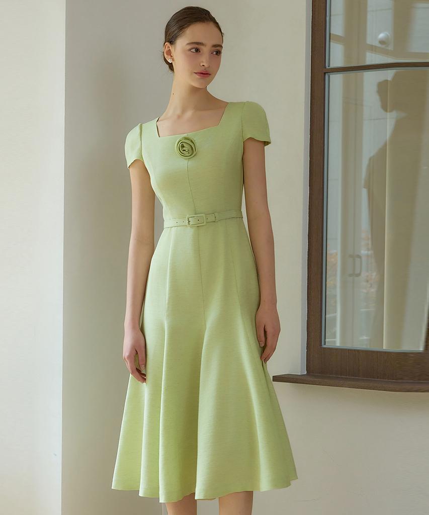 Julie And Kara 25Hs Collar 125 Terroir Line Lumiere Dress Green