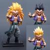 22cm Dragon Ball Figure Three Heads Gotenks Super Saiyan Statue Model PVC Standing Scene Action Doll Boy Toy Decoration Gift