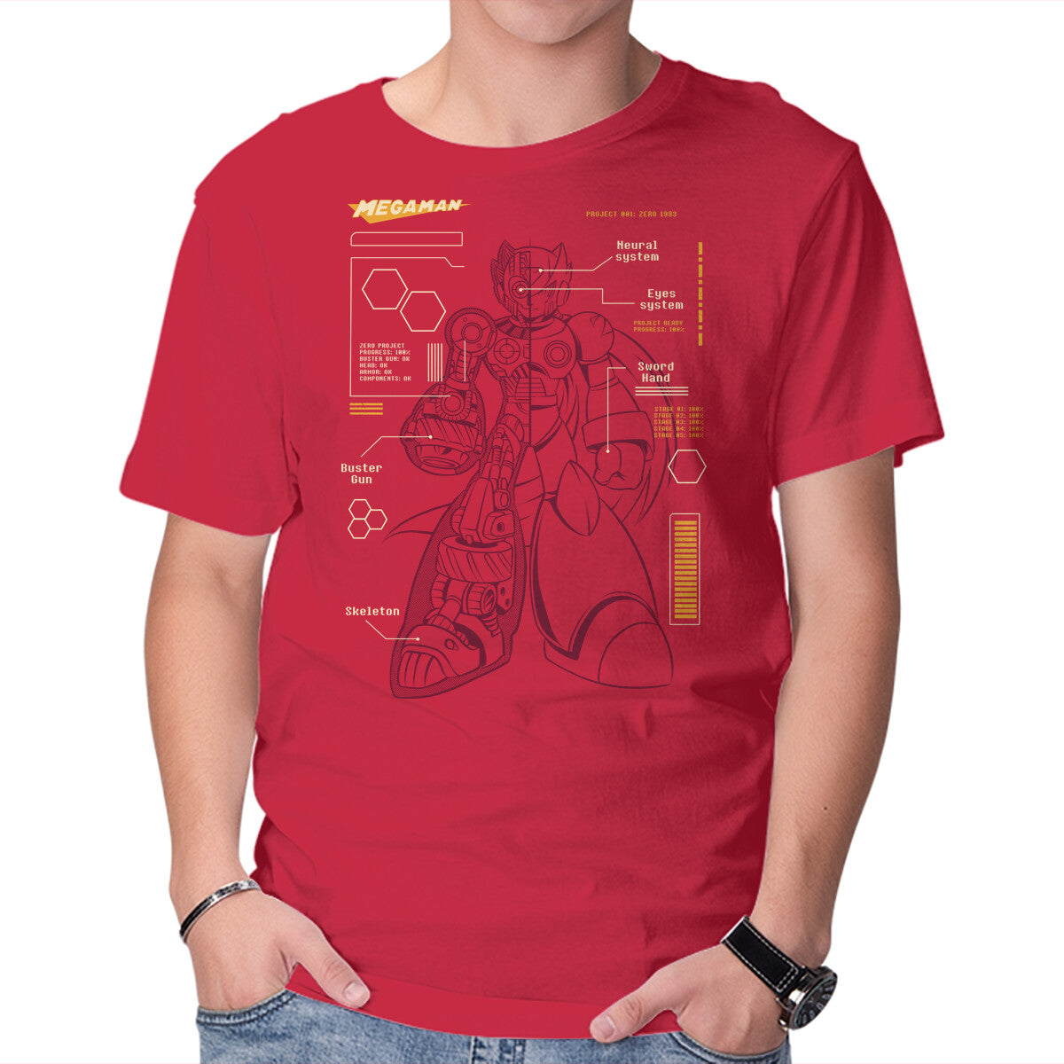 Unisex Crew Neck T-Shirt Zero Man Graphic Short Sleeve Casual Tee L