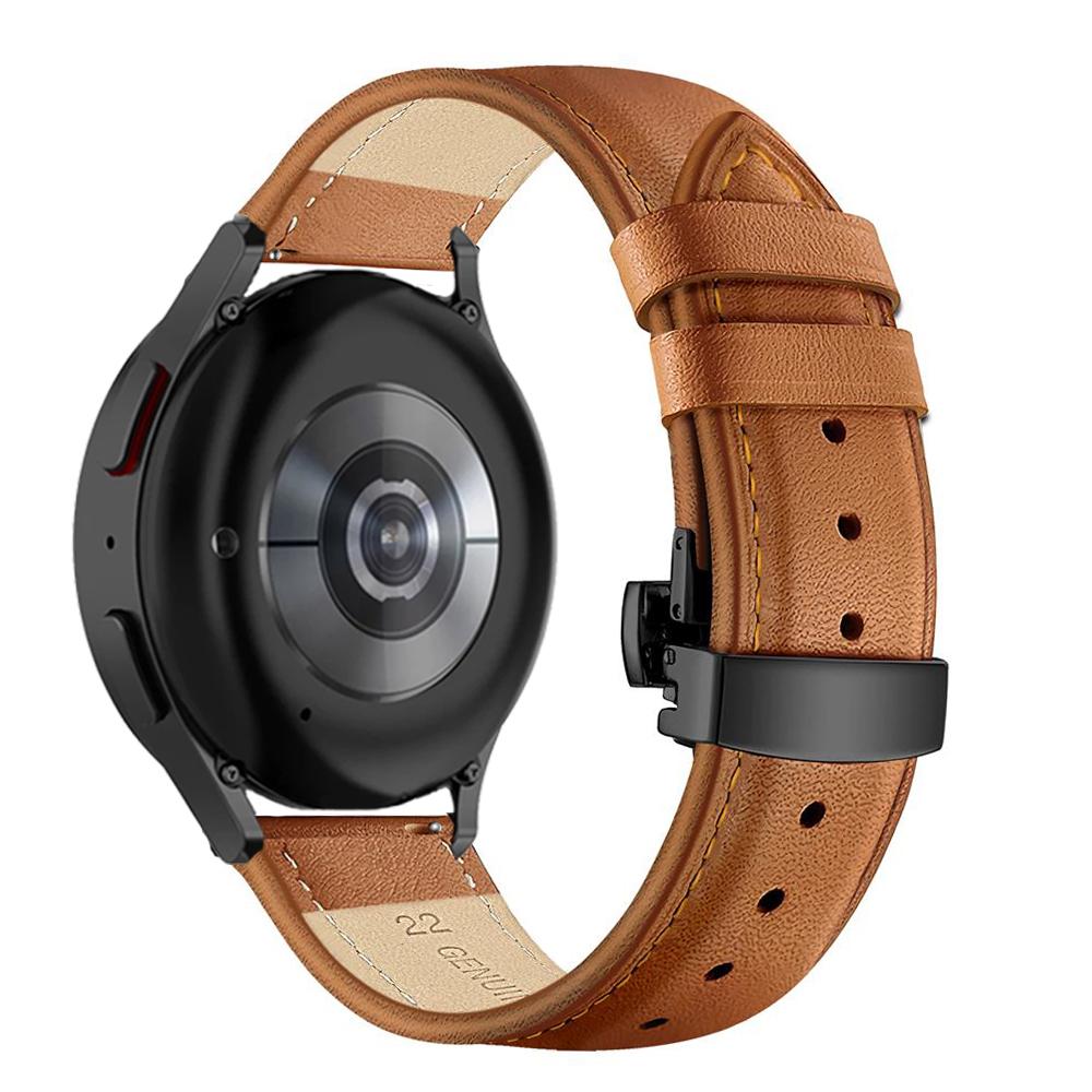 20mm 22mm Band For Samsung Galaxy watch 7/6/5 pro/4 Classic/Active 2/3/42mm/ Genuine Leather bracelet Huawei GT/2/3 pro 4 strap
