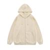 High-quality Light Board Hanchao Autumn Sweater Men's and Women's Zipper Cardigan Polyester Solid-color Hooded Sweater